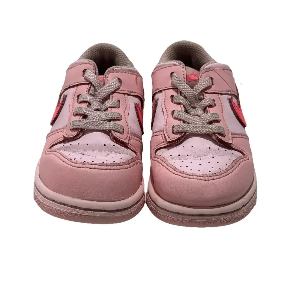 Nike Dunk Low Toddler Sneakers Size 9C Soft Pink Foam Casual Shoes Kids Footwear
